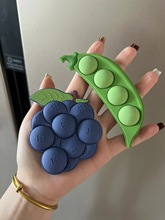 可爱创意磁性亚克力磁吸冰箱贴水果颗粒磁力贴吸铁石磁贴便利贴