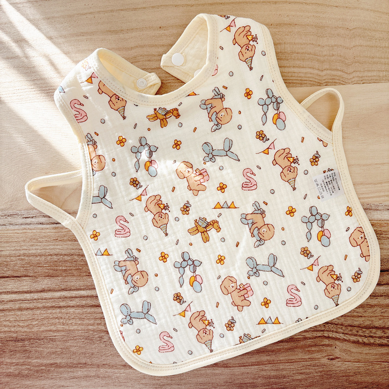 Babecera de algodón para bebés y bebés, toalla de saliva impermeable, toalla de almohadilla de leche anti-vomitación, bolsillo de comida, otoño y invierno