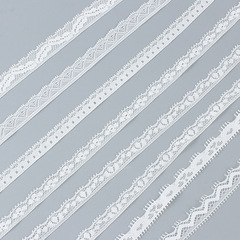 1cm lace edge with holes, non-stretch floral lace edge, classic floral lace trimming for factories