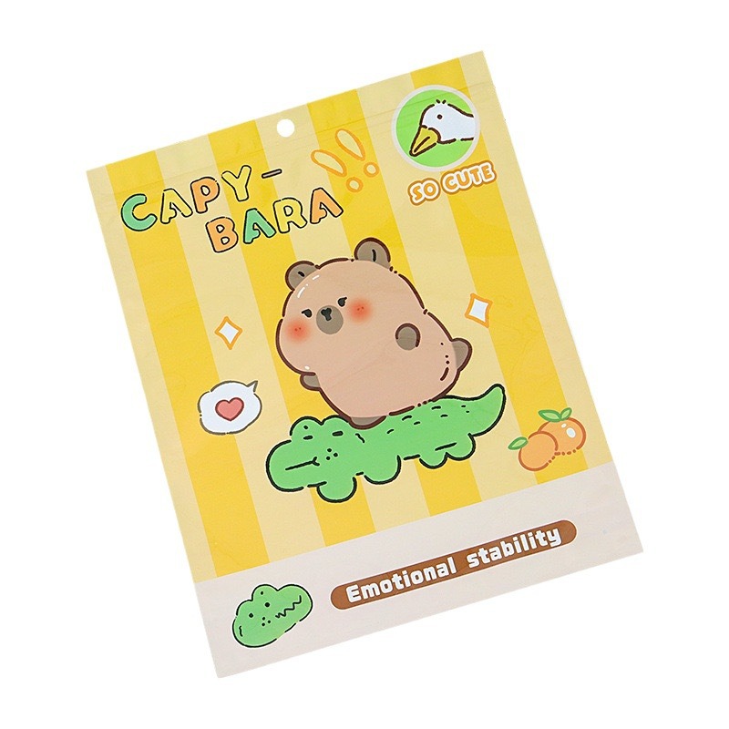 Papelería Capibara encantadora bolsa de regalo pequeña bolsa de regalo para estudiantes en la temporada escolar