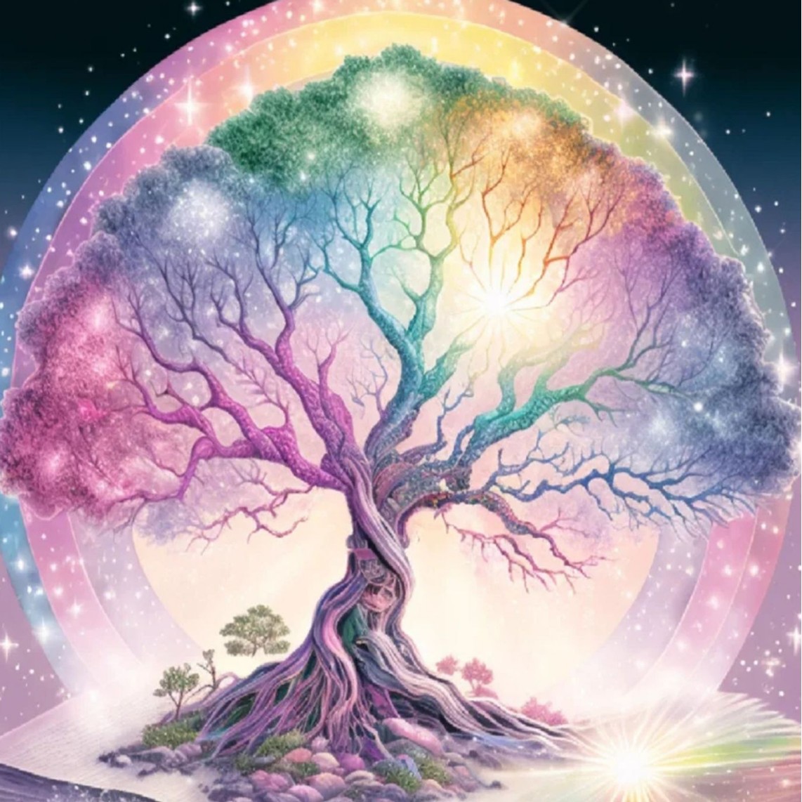 Pequeño libro rojo nuevo lleno de pintura de diamante árbol de vida DIY bordado de diamante pintura decorativa sala de estar fábrica de suministro transfronterizo al por mayor