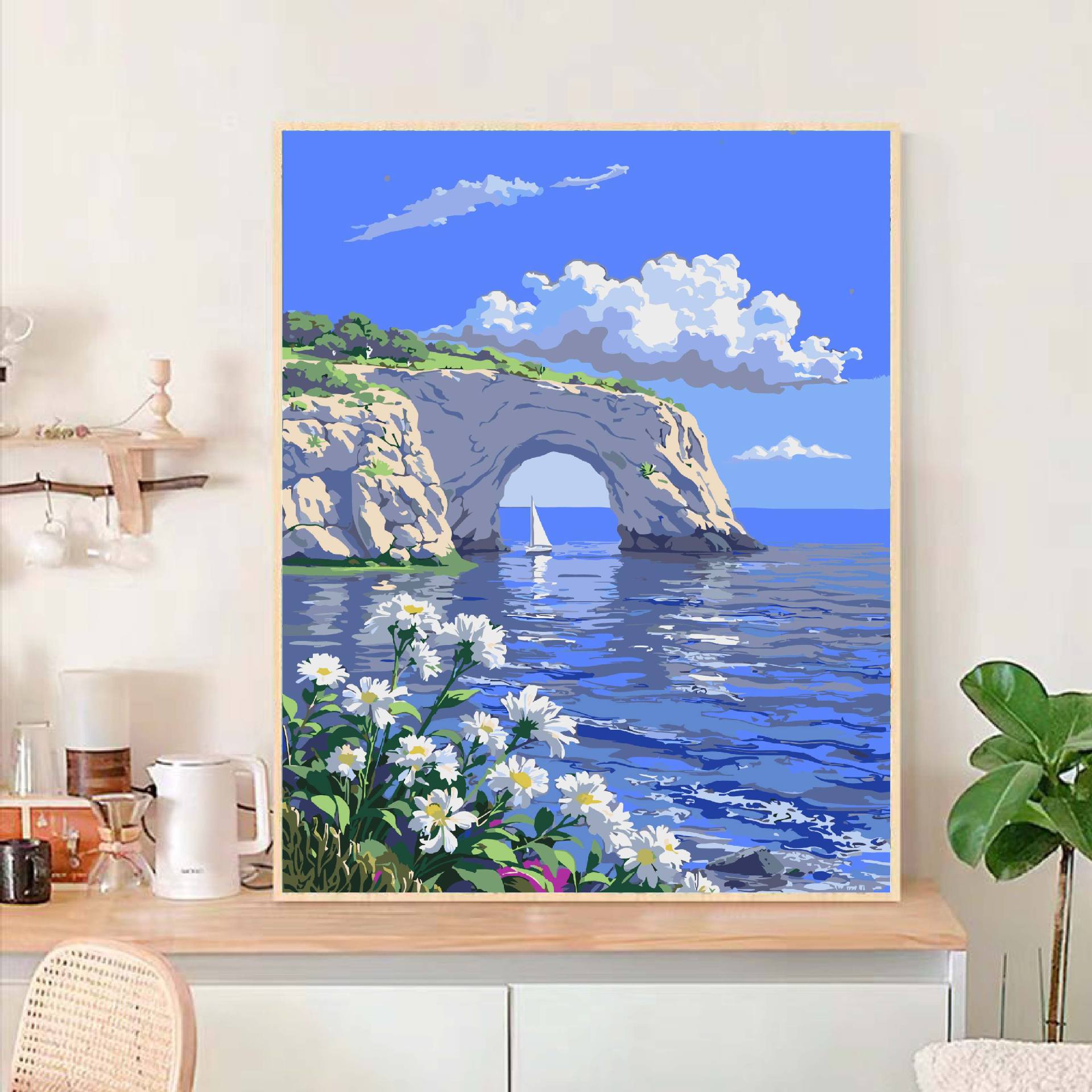 Nuevas flores pinturas al óleo digital diy pintura de relleno para adultos pintados a mano paisajes pintados a mano pinturas decorativas de acrílico