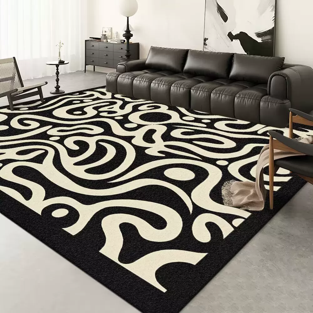 地毯客厅2025新款轻奢高级感侘寂风沙发家用茶几卧室吸水可擦免洗