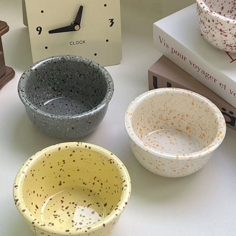 INS-style household ceramic bowl, ink-splattered rice bowl, noodle bowl, Korean blogger's same style ink-splattered bowl, ink-dot bowl INS-style household ceramic bowl, ink-splattered rice bowl, noodle bowl, Korean blogger's same style ink-splattered bowl, ink-dot bowl