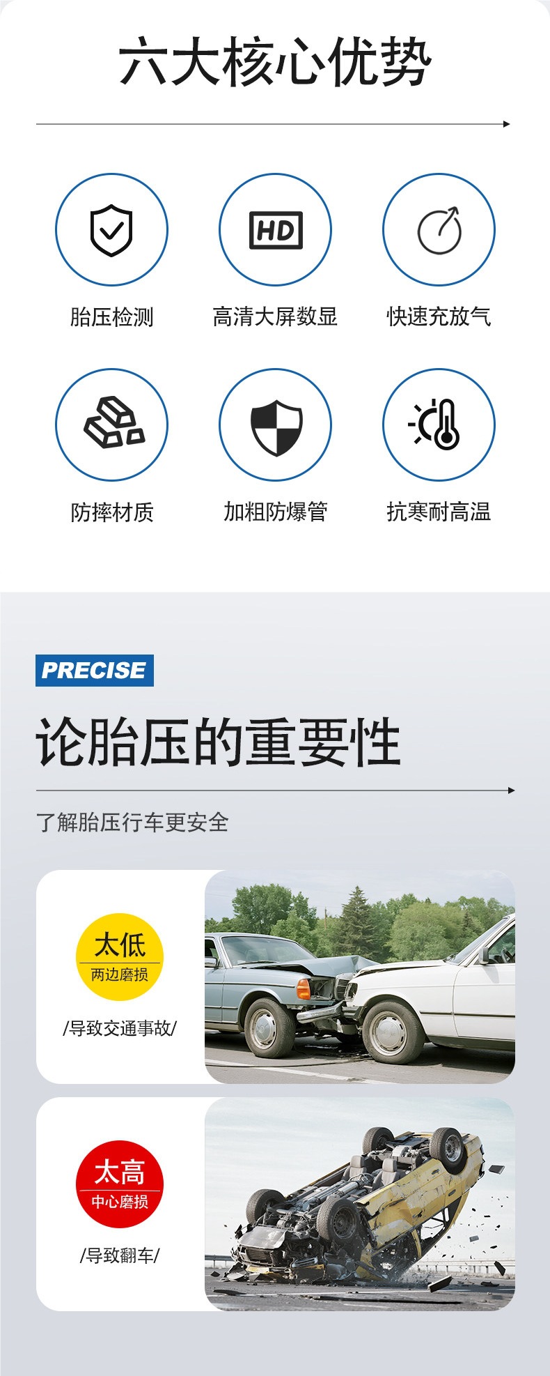 Car tire inflation pressure gauge, digital tire pressure display, inflating pump gauge, tire pressure gun, electronic inflating gauge