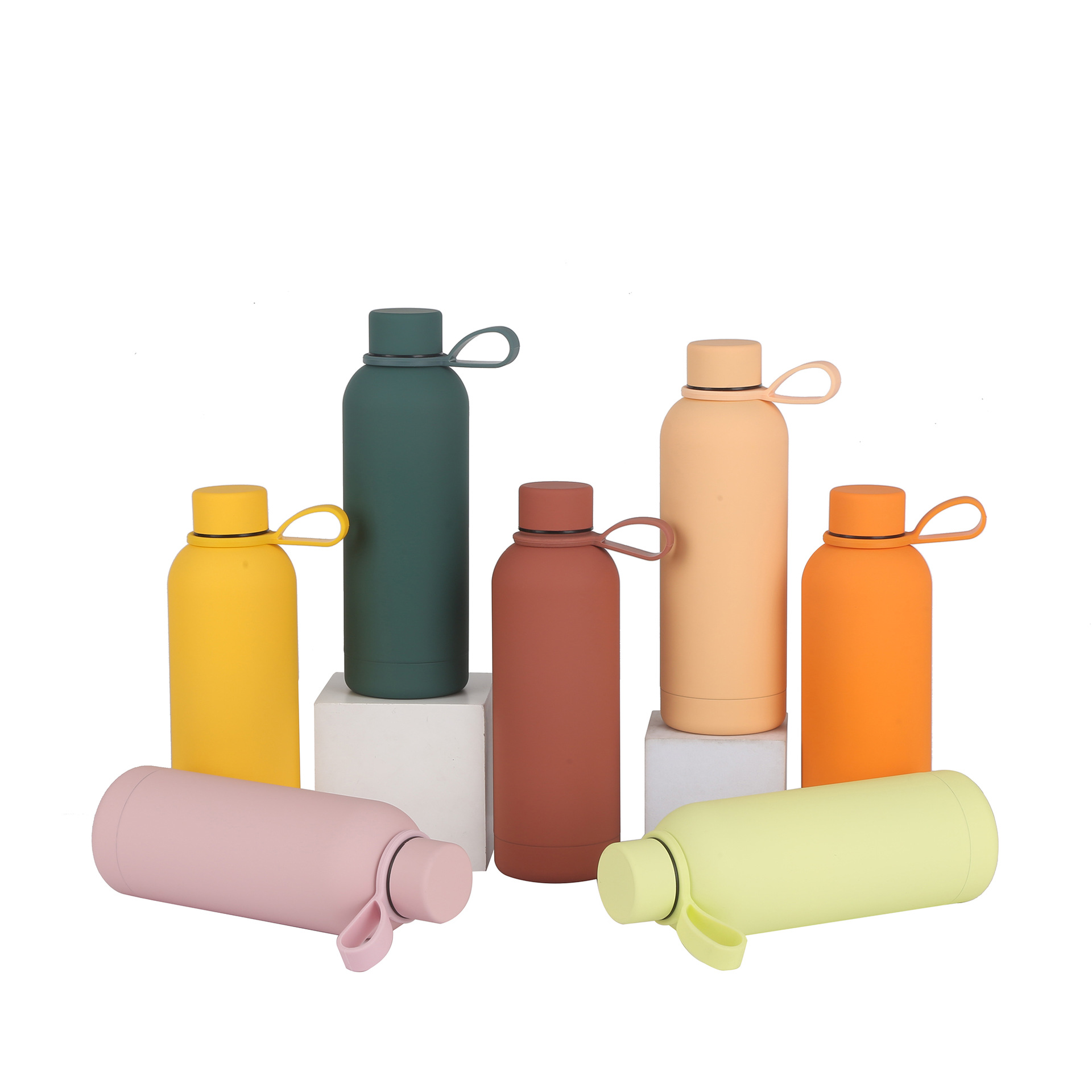 Transfronterizos de acero inoxidable 304 botellas estadounidenses tazas de agua deportivas al aire libre tazas de agua de aislamiento térmico de pintura abrasiva de gran capacidad