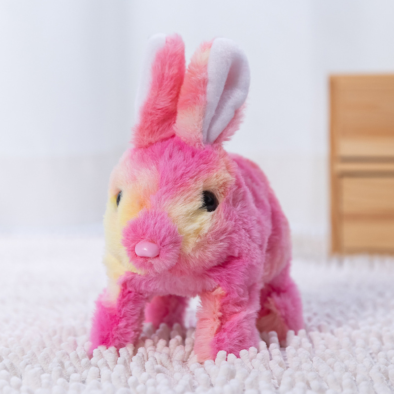 Conejo Blanco de Peluche Eléctrico de Plástico Interactivo