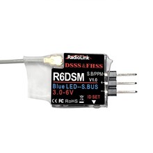 �ֵ�R6DSM 10ͨ��������ջ� ֧��SBUS/PPM�ź� ��Խ���̶�������