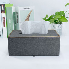 Creative household leather tissue box, luxury restaurant desk tissue box, coffee table leather tissue box