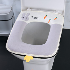 Square Toilet Seat Cushion for All Seasons, Zippered Design, Waterproof, Cute & Popular—Perfect for Home Use in Winter