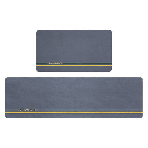 Kitchen floor mat, negative ion, no-wash, wipeable, water-absorbent, oil-absorbent, anti-slip, dirt-resistant, waterproof and oil-proof kitchen carpet