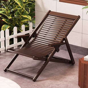 Folding Recliner Home Single Nap Old Man Chair Summer Cool Chair for Yard Lunch Break Bamboo Chair for Balcony Easy Chair