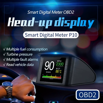 P10 Car LCD Speedometer: Vehicle HUD