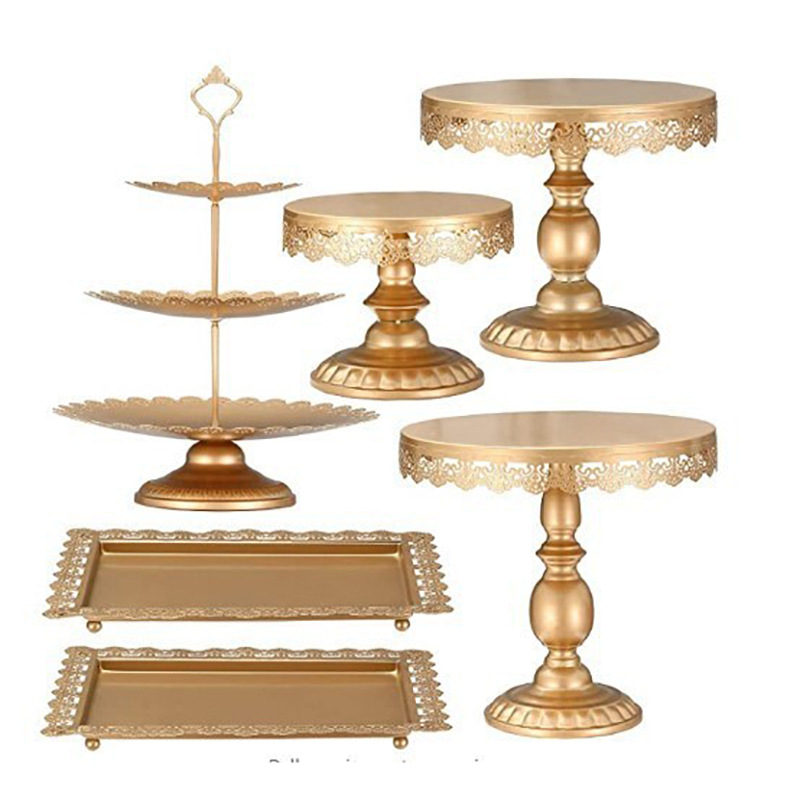 Estilo europeo de hierro soporte de la torta traje de decoración de la boda tienda de postres merienda soporte de cóctel accesorios de baile placa de la torta image 1