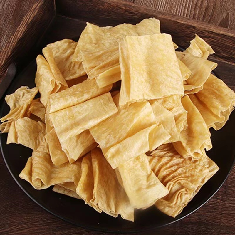 Dried bean skin pieces, wide dried bean skin, oil-dried bean skin, slightly salted protein meat, pure soybean, artificial meat, spicy hot pot, cold dishes