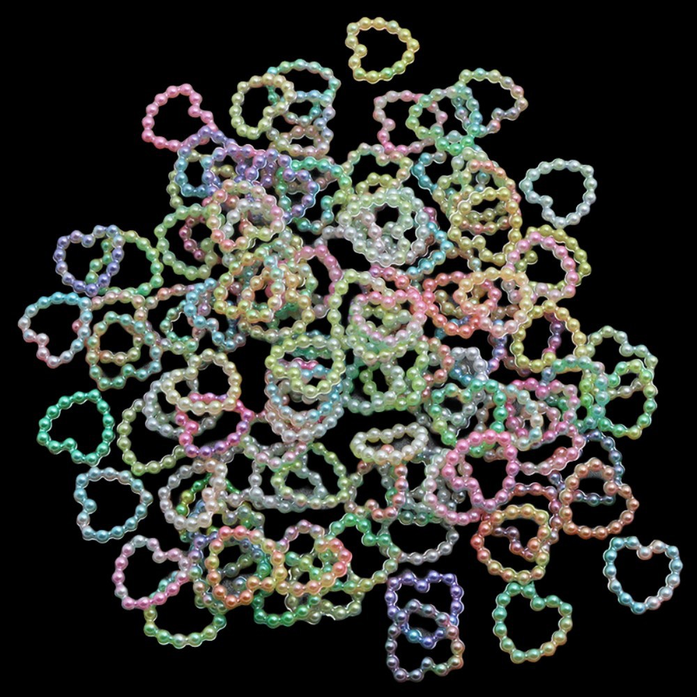 Transfronteriza Amazon sirena color amor patrón ABS imitación perla DIY hecho a mano accesorios para el cabello horquilla accesorios de la caja del teléfono