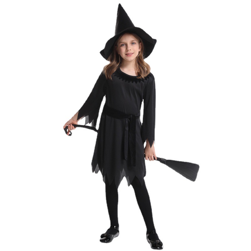 Los niños de la niña vestido bruja Halloween Cosplay carnaval fiesta disfraces etapa