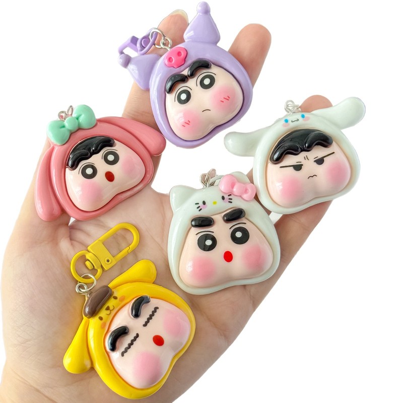漫画爪切りキーホルダー女装しんちゃんキーホルダーペンダントかわいい爪切り家庭用マニキュア爪切り|undefined