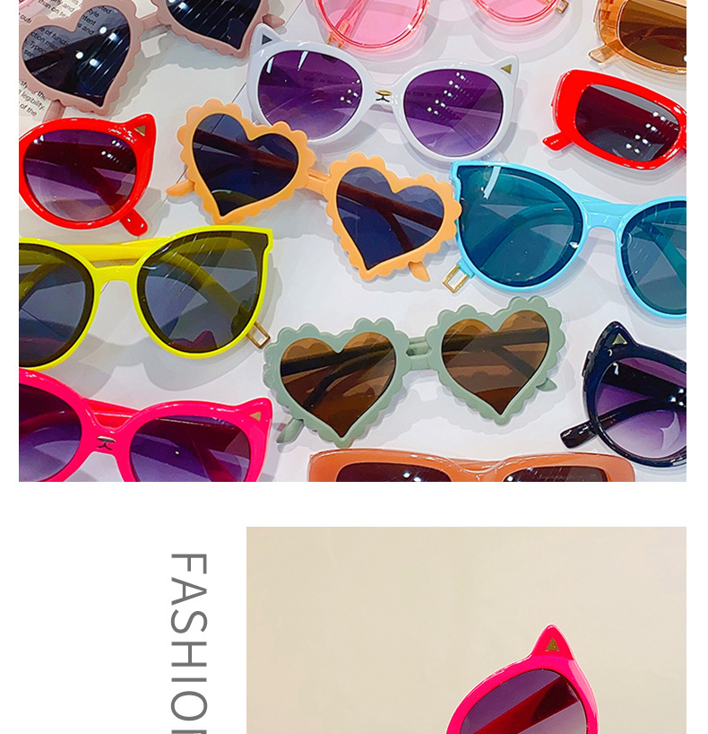 Cute Solid Color Pc Round Frame Square Oval Frame Full Frame Kids Sunglasses display picture 1