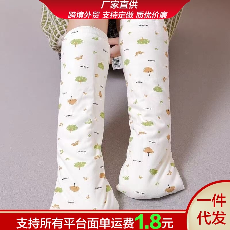 Air conditioning socks for home use, warm foot covers for sleeping, comfortable inner socks, girly mid-calf socks, non-slip floor socks