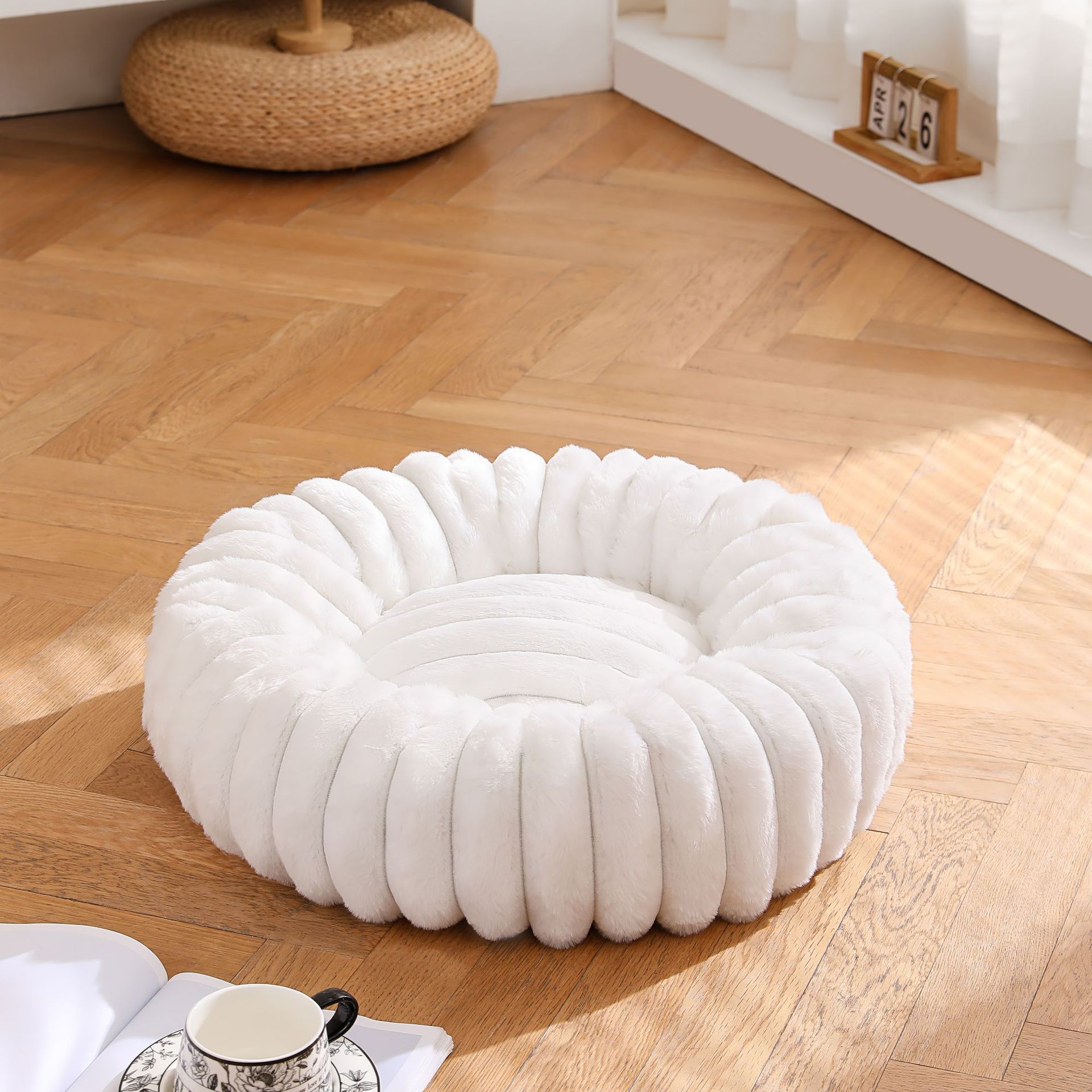 5cm de alta calidad pelo de conejo - blanco
