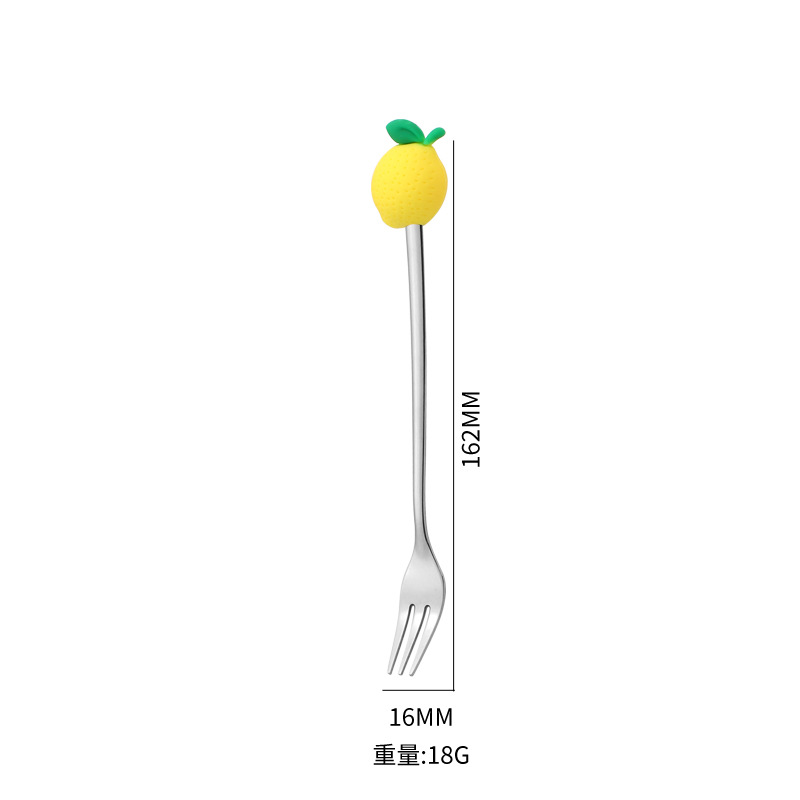 Productos transfronterizos 304 cucharas de acero inoxidable, cucharas de café, patrón de fruta, pastel, postre, cucharas y tenedores, set de regalo