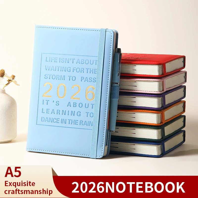 2026 новая книга расписаний, трансграничный английский ежегодный календарь, блокнот, запись, ежедневный план, эффективность, ручной блокнот