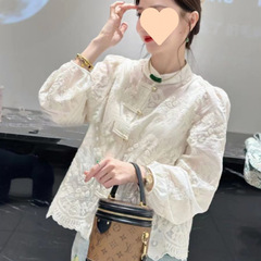 新中式国风衬衫女气质衬衣春装新款2025白色小衫流行爆款外套上衣