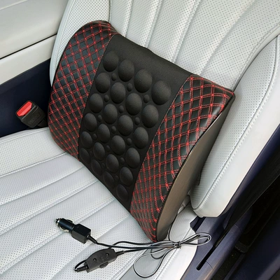 Avtomobil yaddaş köpüklü elektrik bel dəstəyi, ev və avtomobil üçün, masajlı