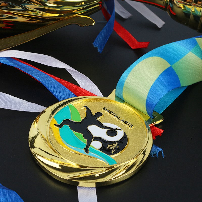 Metal medalla metal listado producción artes marciales oro y plata cobre juegos competencia honor Medalla Premio Conmemorativo producción