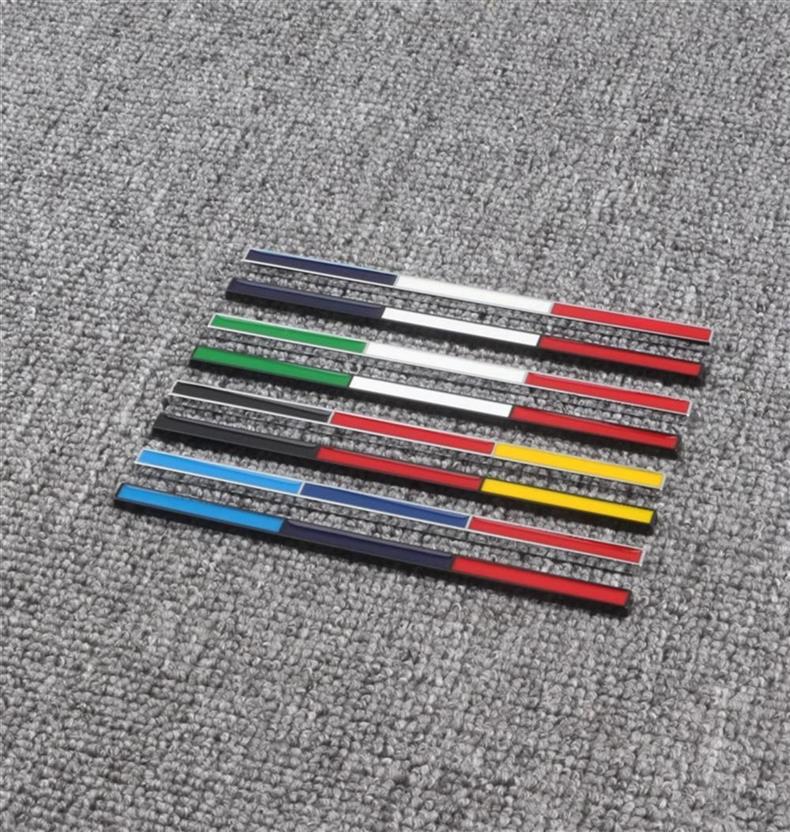 Suitable for Maserati, Ferrari, Audi, BMW, three-color decorative stickers, German, French, Italian metal car emblems