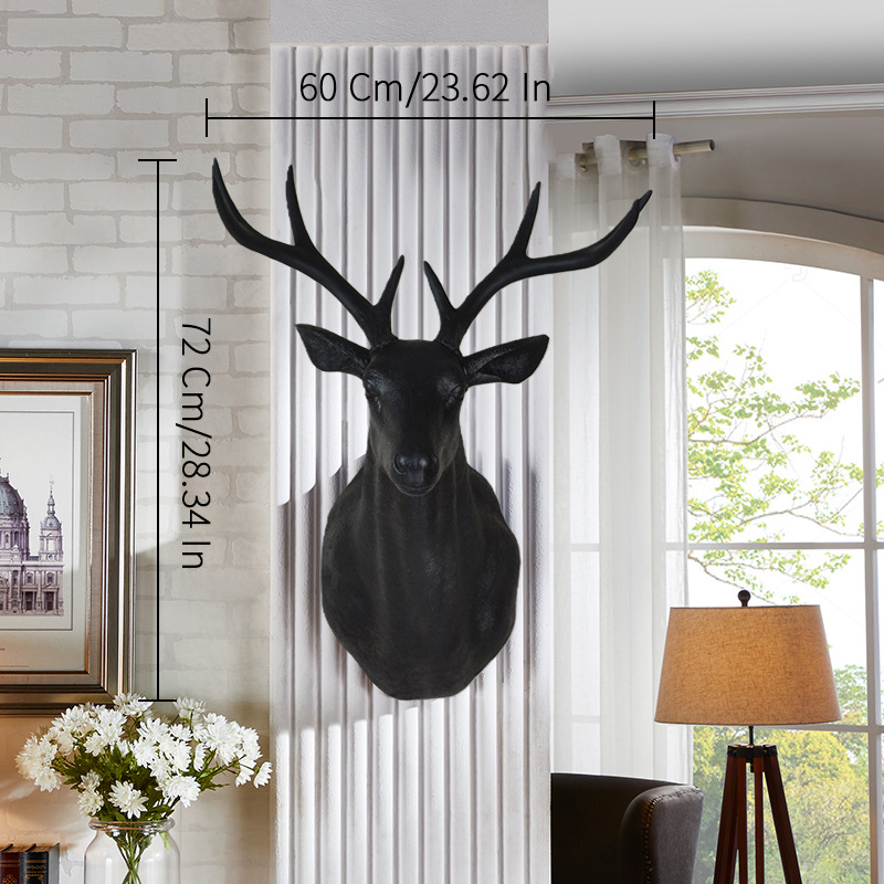 Decoración de Pared Cabeza de Ciervo de Plástico PE, Colgante, Estilo Europeo, para Hogar y Oficina image 10