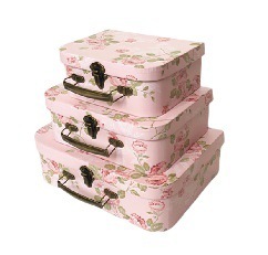 Valentine's Day Cardboard Suitcase, Children Cartoon Suitcase, Export Flower Love Philharmonic Tower Suitcase