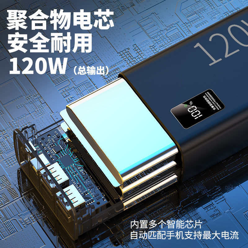 3C 認定超高速充電 120 ワットパワーバンク 30000 mAh 超大容量携帯電話デジタルディスプレイ PD モバイル電源|undefined
