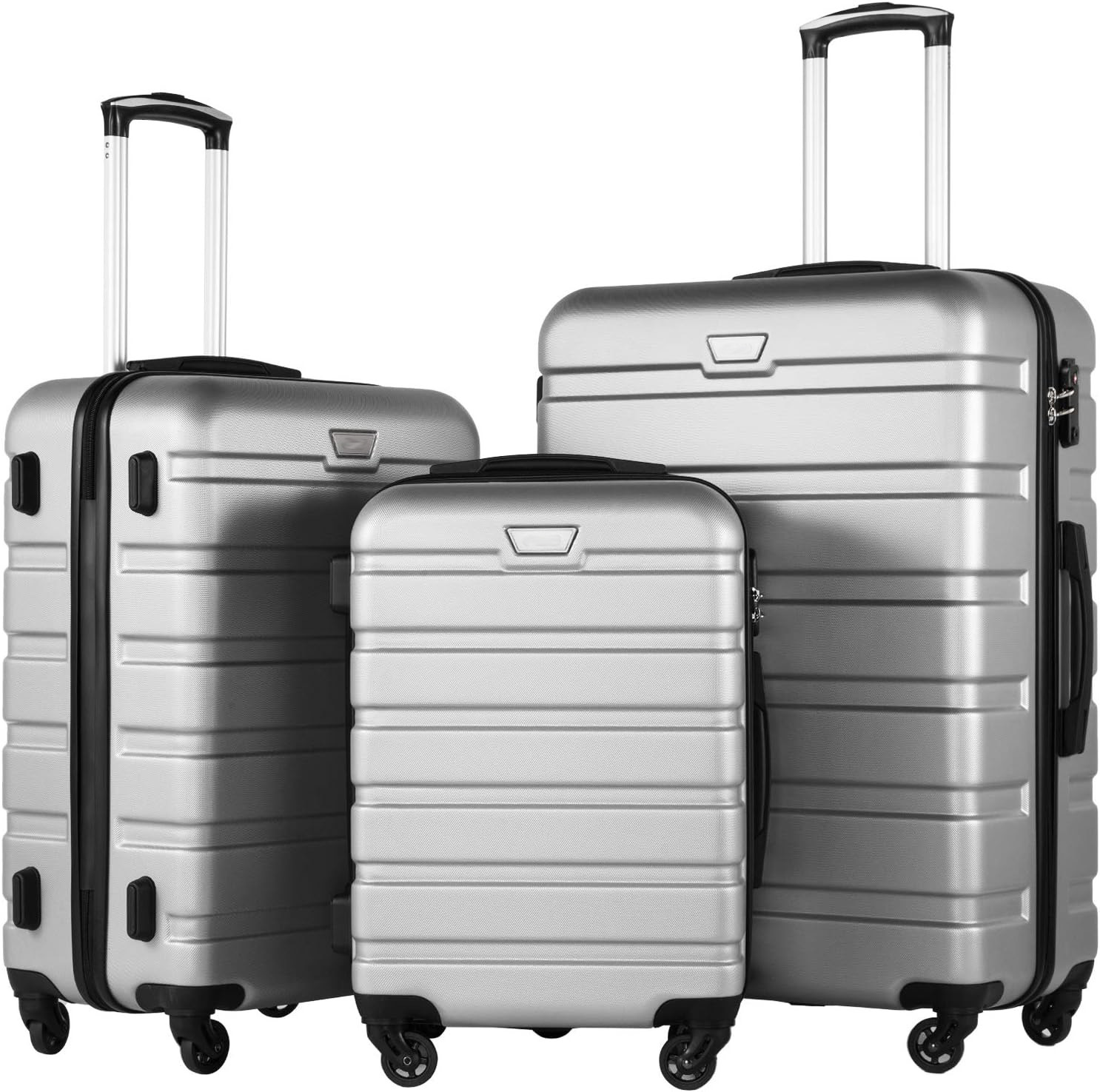 Maleta de Equipaje con Ruedas Set de 5 Piezas 20 Pulgadas de ABS Antirrobo para Viajes de Ocio