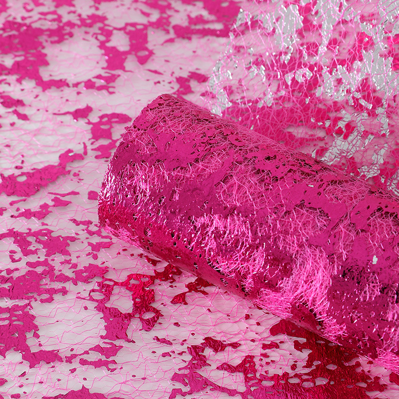 Xiyou nuevo papel de embalaje de hilo de oro red rojo colorido hueco de hilo de red florista DIY materiales de envoltura de flores