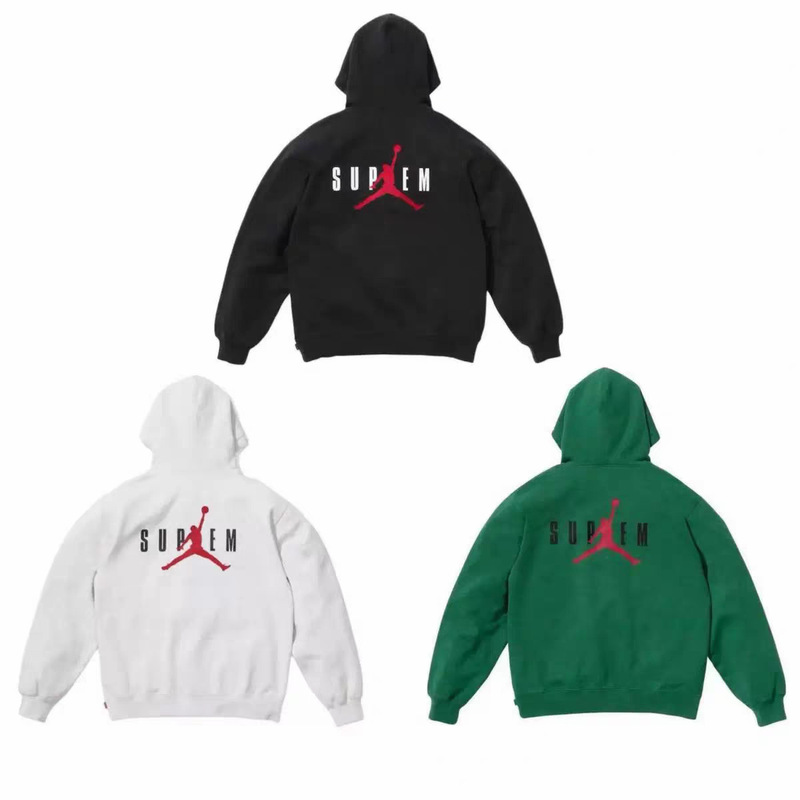 24Fw Jodan Joint Jordan Hoodie Embroidered Flying Letters Fleece-Lined Sweatshirt Hoodie Set