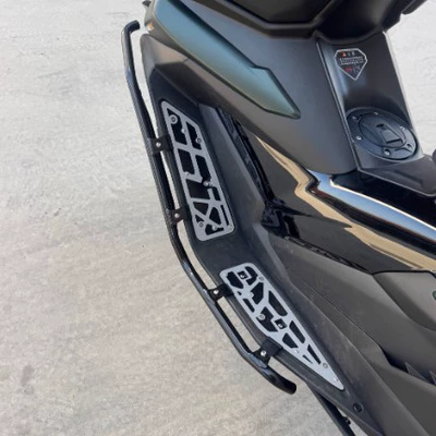 Suitable for Shengshi 150X Shengshi 150X Modified Body Bumper Guard Anti-Fall Bar Protective Bar Accessories Thickened (Motorcycle bumper) - high-carbon-steel-material-surrounding-guard-bar-black-export-quality