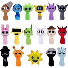 跨境新品 Sprunki Plush节奏盒子公仔搞怪大眼睛太阳毛绒玩具工厂