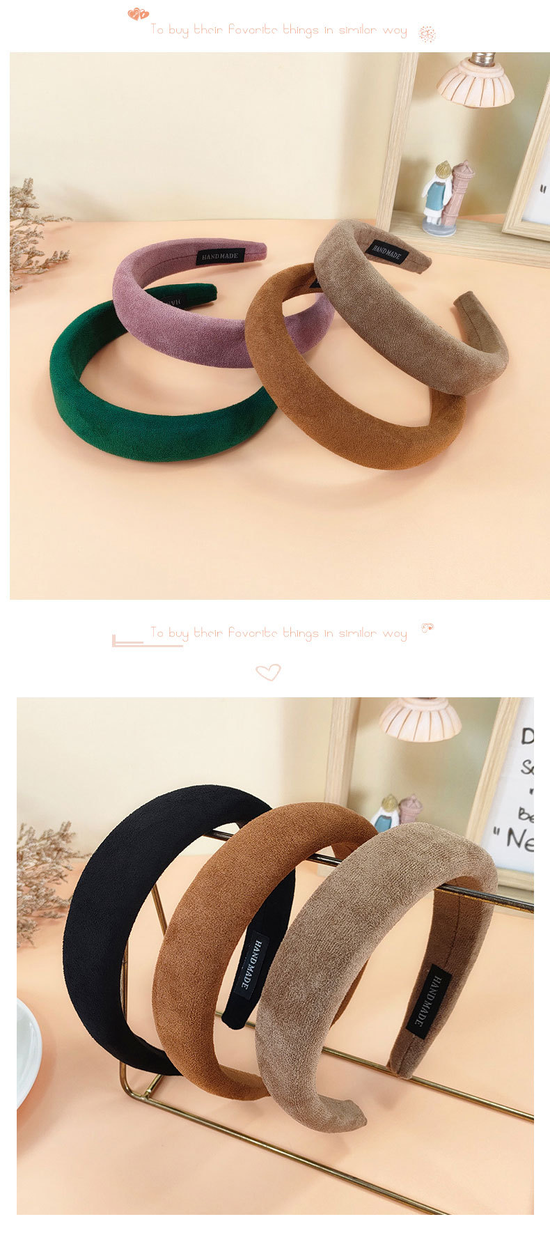 New Sponge Headband Fabric Hairpin Fashionable Wide Hairband display picture 5