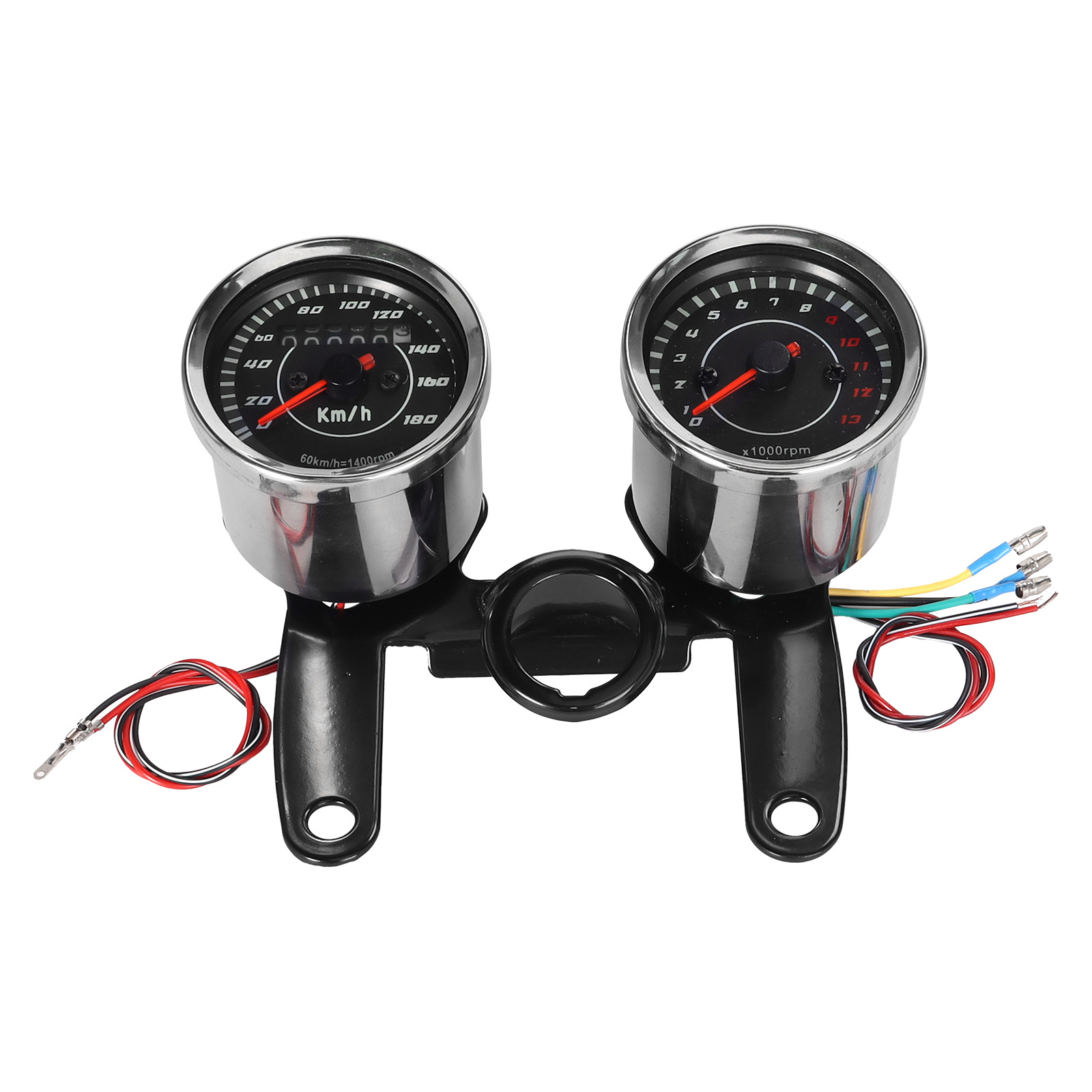 Modified Motorcycle Instrument Bracket Retro Cruiser Assembly Tachometer Pointer Speedometer Odometer Mechanical Set