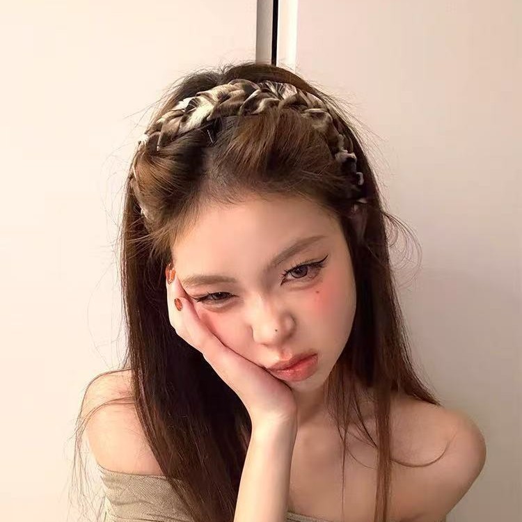 韩系复古豹纹宽边发箍高颅顶洗脸头箍女2025高级感精致外戴头发饰|undefined
