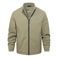 男士夹克立领秋款拉链口袋中老年男装商务休闲上衣爸爸装爷爷外套