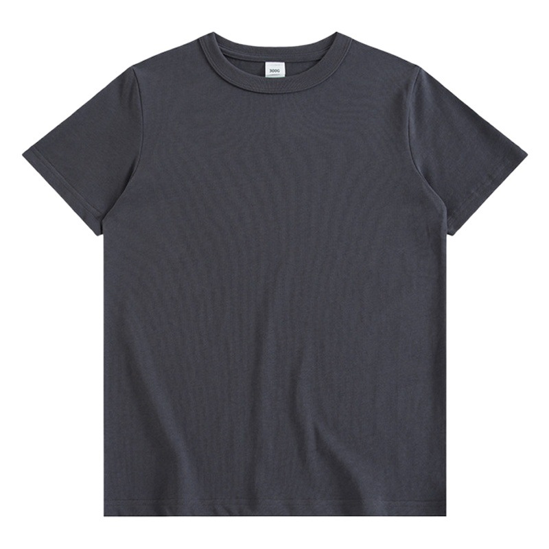 300g ameikaji peinado de algodón pesado camiseta de los hombres de cuello redondo de manga corta Camisa básica marca de moda de una sola pieza de entrega