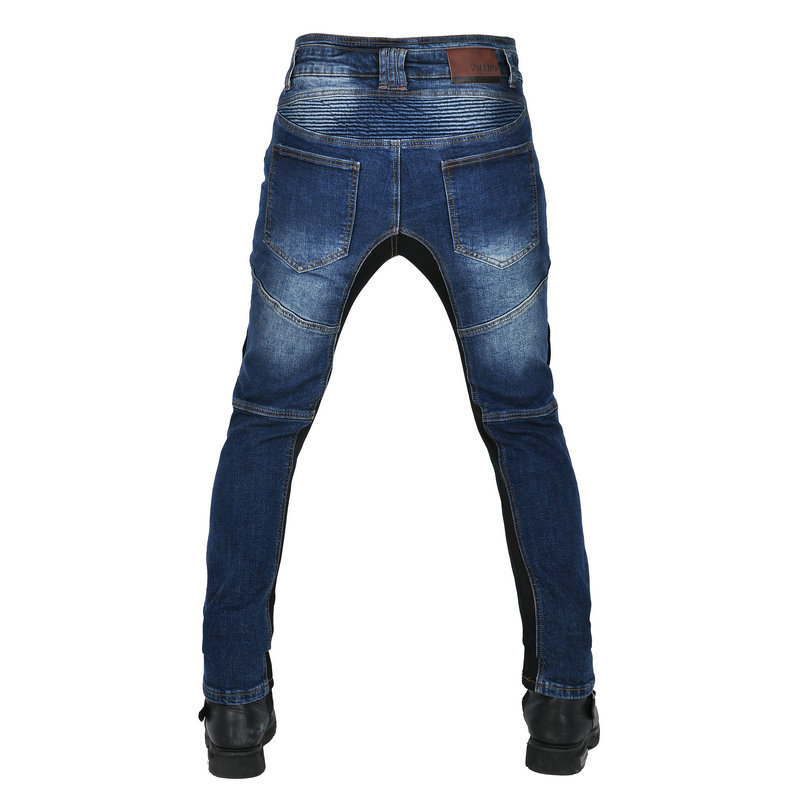 VOLERO Pantalones vaqueros de la motocicleta de los hombres y de las mujeres de verano de malla Transpirable de cintura alta pantalones de montar moto Kevlar pantalones anti-caída