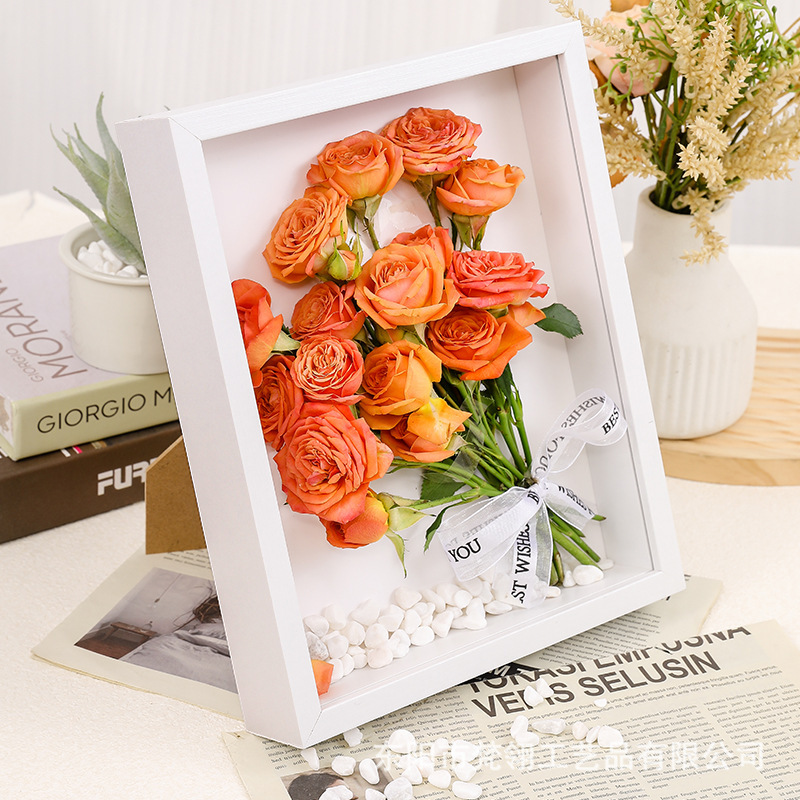 教师节礼物中空手工diy针织花束相框摆台创意向日葵立体画框框架|undefined