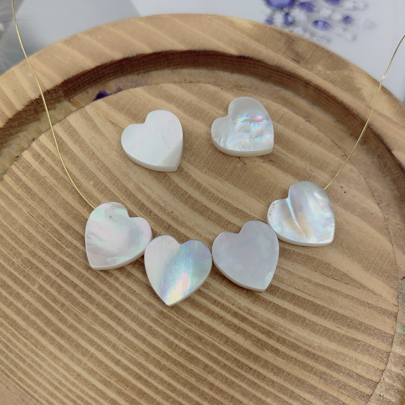 5g Weight DIY Jewelry Accessories Classification 1 Piece Quantity Shell Material Heart Shape Pattern Simple Style, Commute Style 1 Piece Shell Heart Shape 2