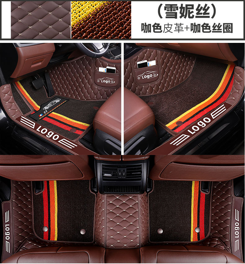 Suitable for overseas RHD right-hand drive vehicles, leather full-coverage floor mats, thickened and non-slip, for sedans and SUVs