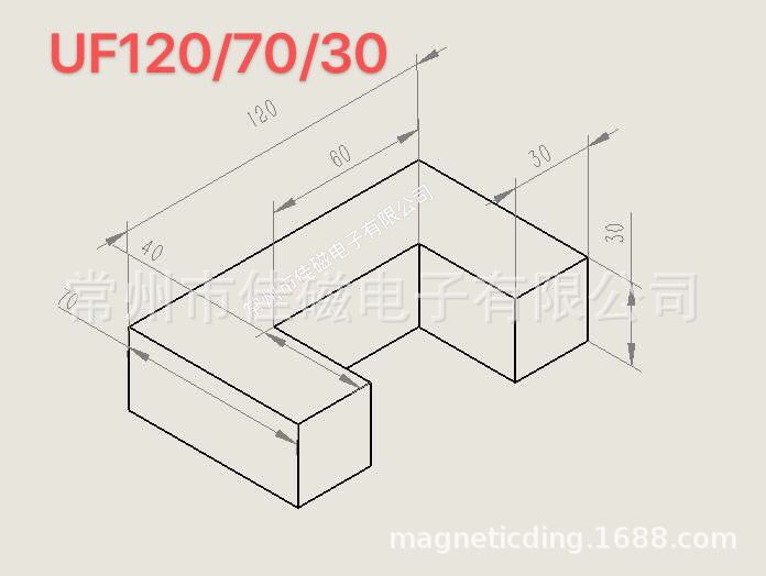 供应UF120/70/30软磁铁氧体大功率变压器高压包磁芯