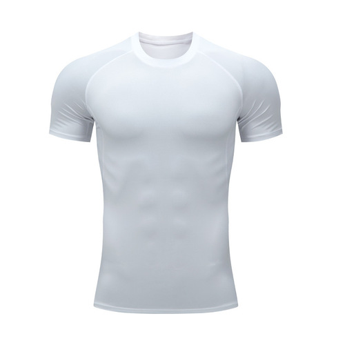 Sports Compression T-Shirt Men's Short Sleeve Breathable Stretch Training Quick Dry High Elastic Running Basketball Fitness Top
